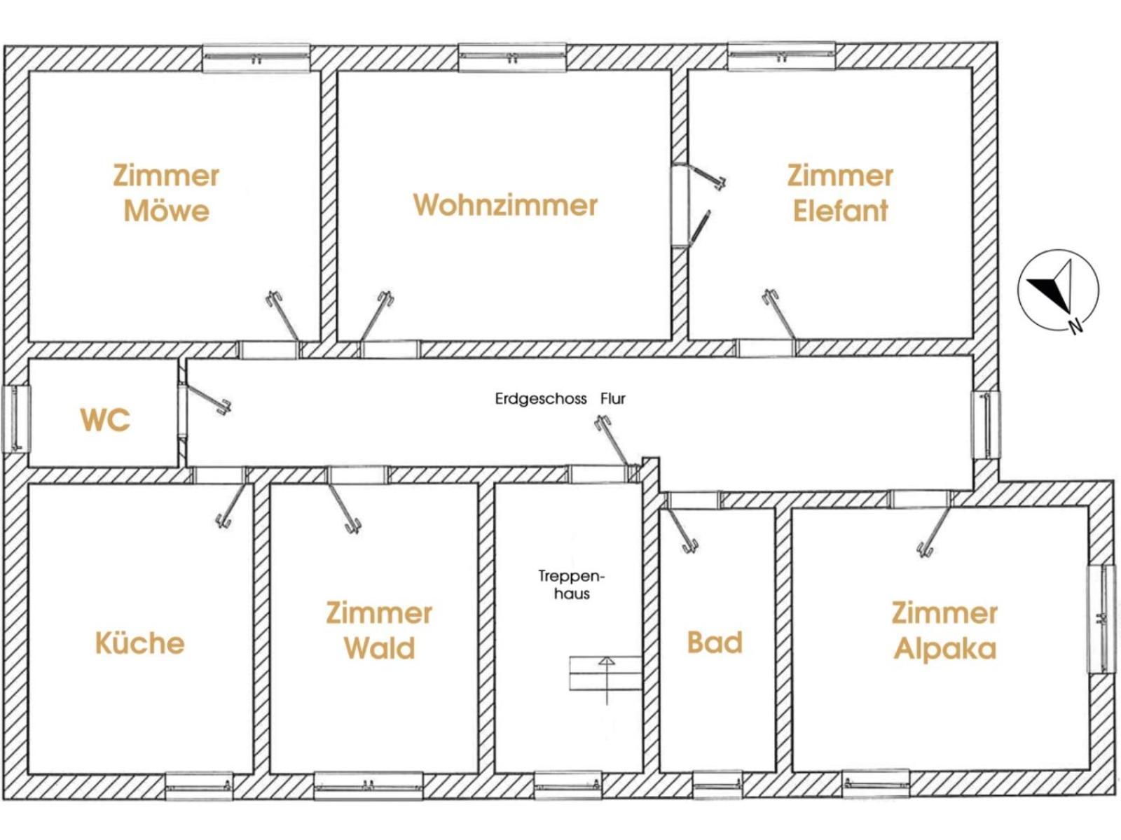 Gelbes Haus Seenland Ferienwohnungen Xl Elsterheide Luaran gambar