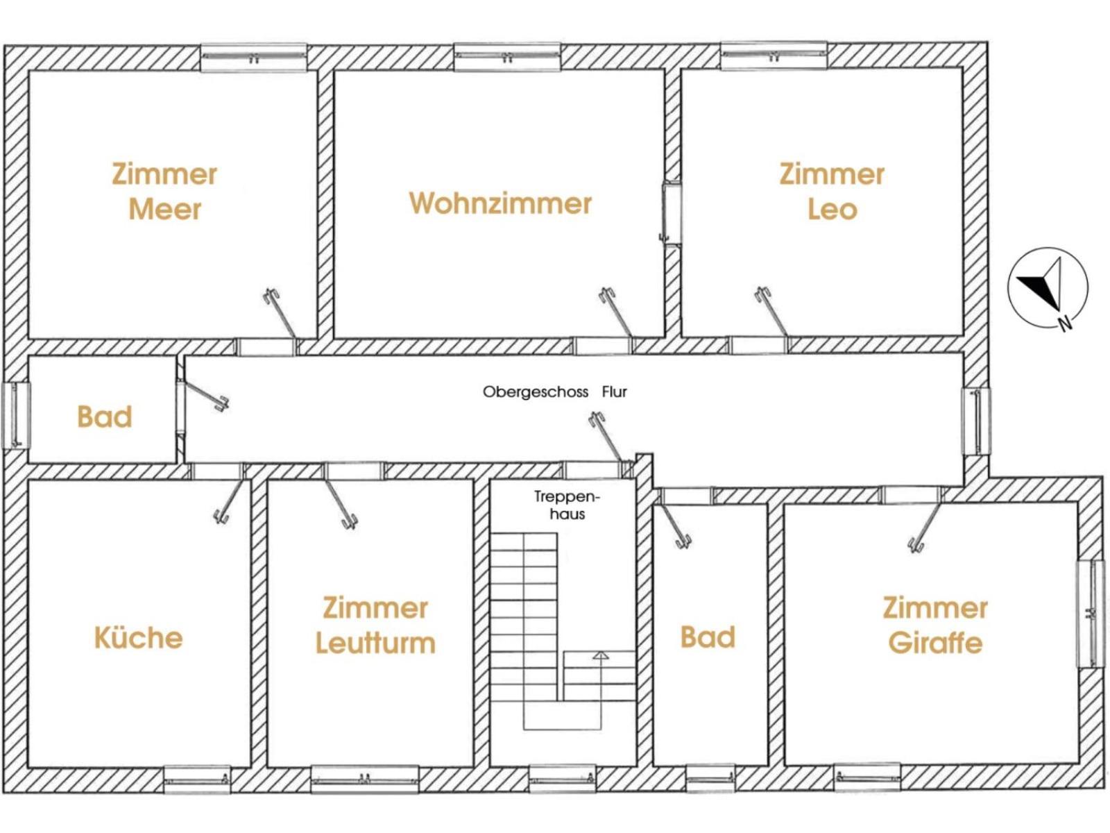 Gelbes Haus Seenland Ferienwohnungen Xl Elsterheide Bilik gambar